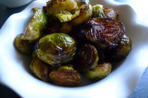 Balsamic glazed brussels sprouts.