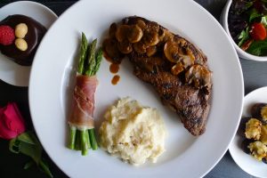 Ribeye Steaks with Brandied Mushrooms