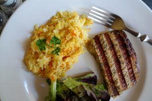 Tramonti Pork Chops and Carrot Rice Pilaf