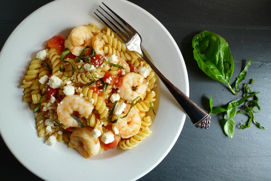 Greek Style Shrimp with Pasta