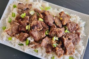 Mongolian Beef with Scallion Rice 🌿