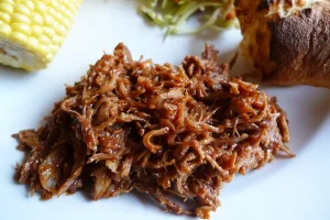 Close up of BBQ Pulled Pork.