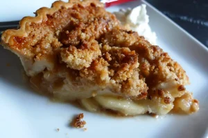 Slice of Dutch Apple Pie.