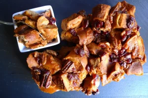 Pumpkin Cranberry Bread Pudding